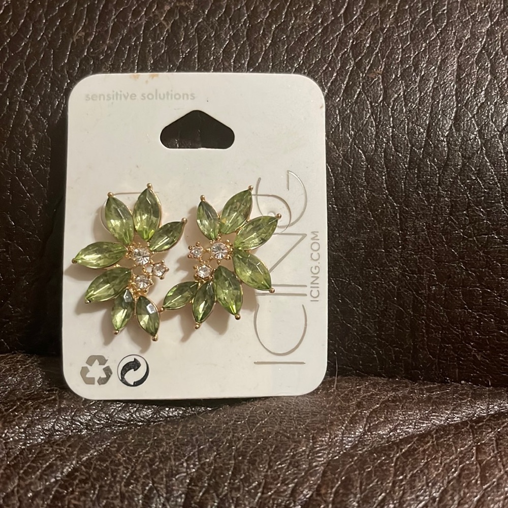 Green earrings